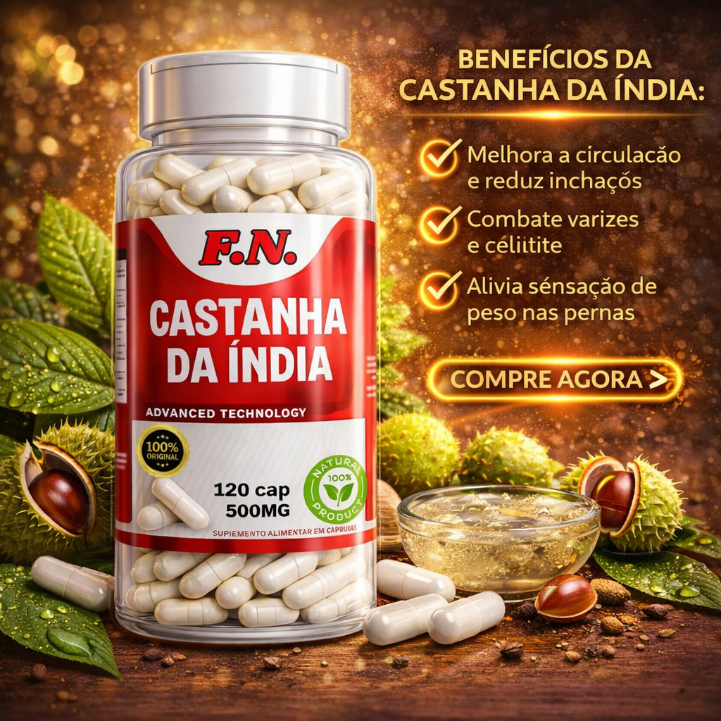 suplemento natural 120 cápsulas de origem castanha em pó vegetal