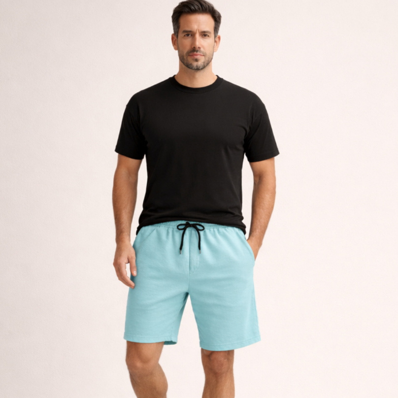 Short de Moletom Liso Masculina Premium Confortável Academia Treino Casual Moderno Bermuda