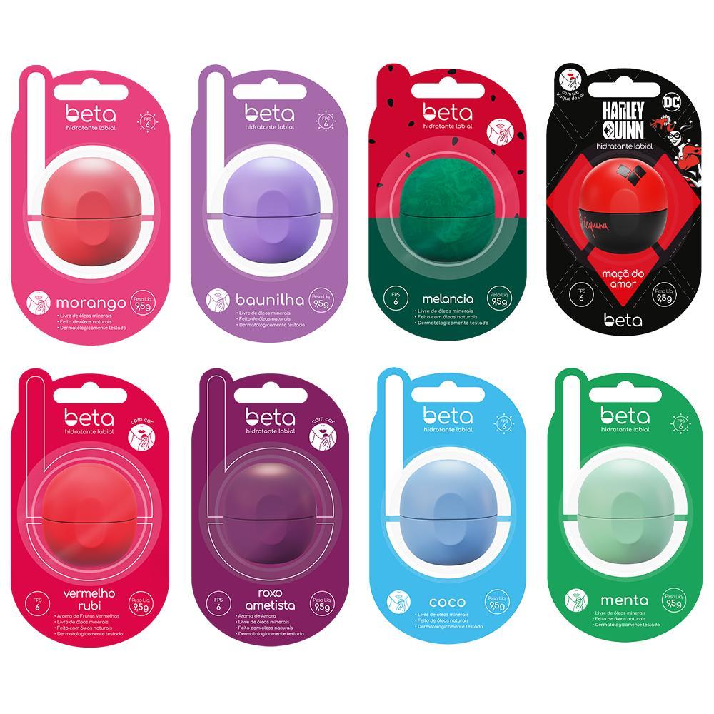 Kit com 8 Hidratantes Labiais Beta em Oferta na Shopee