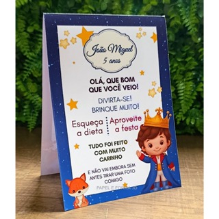 Plaquinhas de mesa O Pequeno Príncipe Personalizado - Aniversário - Centro de mesa Lembrança festa infantil em Oferta na Shopee