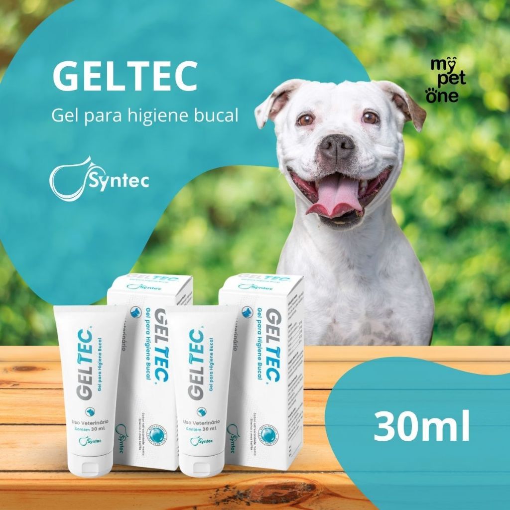 Kit 2 Creme Dental Geltec 30ml Higiene Para Cães E Gatos - Syntec