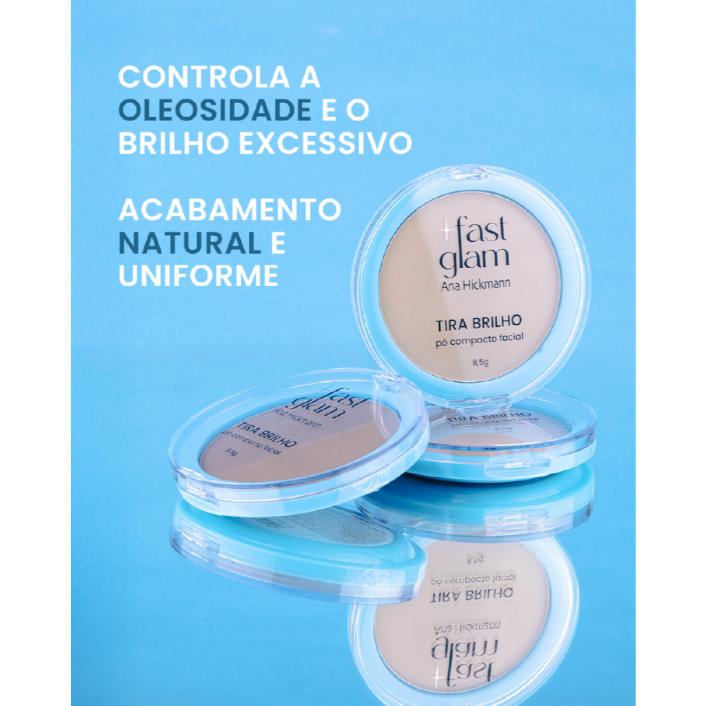 Kit Pó Compacto Tira Brilho + Base 2 em 1 Mistura Boa Maquiagem Ana Hickmann · foto 2