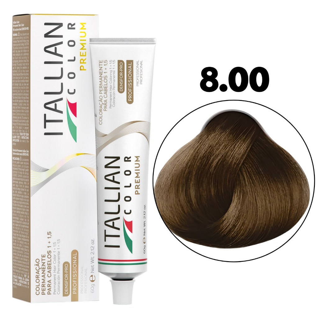 COLORAÇÃO ITALLIAN COLOR LOURO CLARO PLUS 8.00 60G em Oferta na Shopee