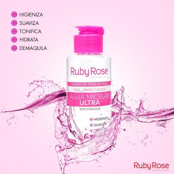 Ruby Rose Agua Micelar Ultra 120ML - Tonifica Hidrata em Oferta na Shopee