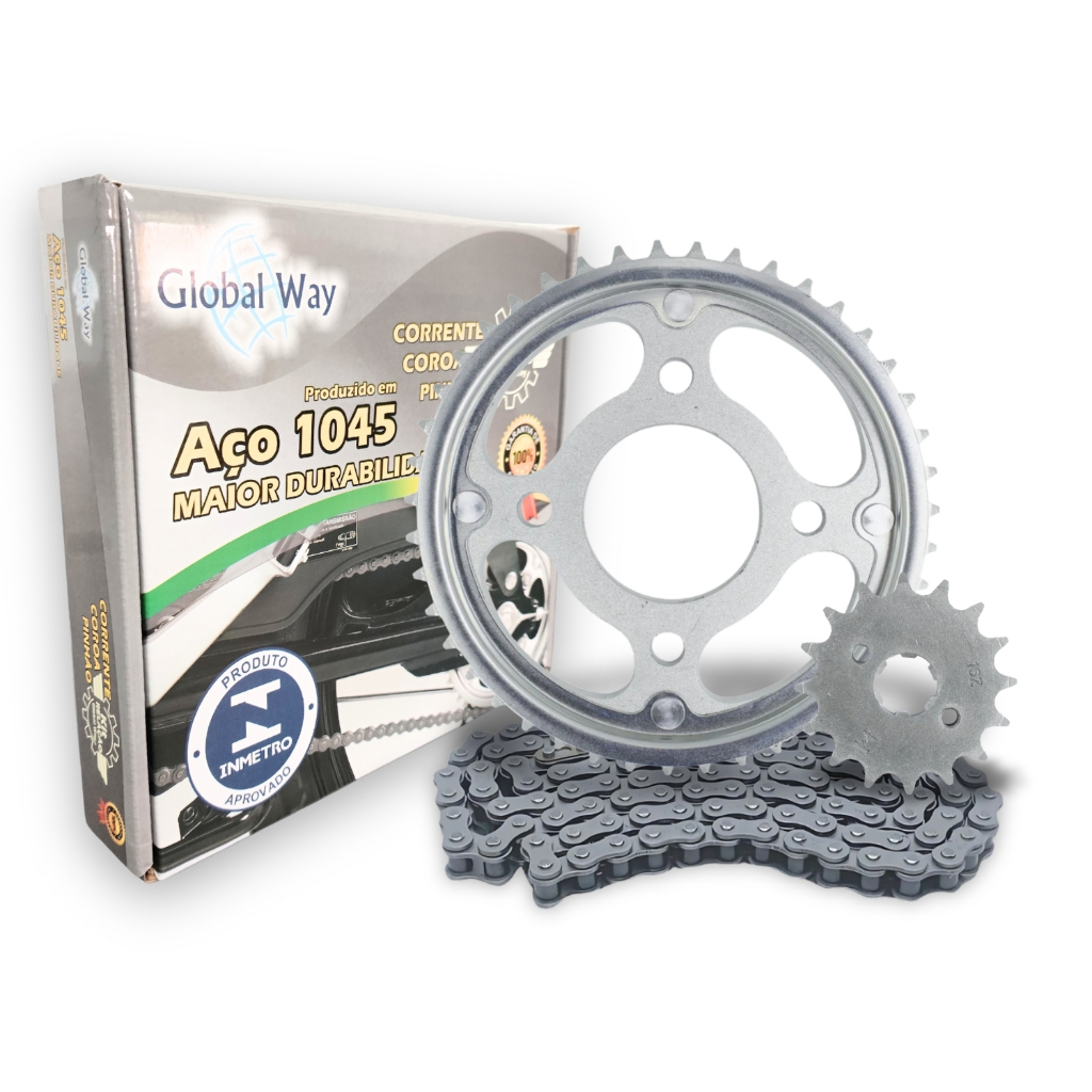 Kit Transmissão Titan 150 Fan 150 Relação Corrente Coroa Pinhão em Oferta na Shopee