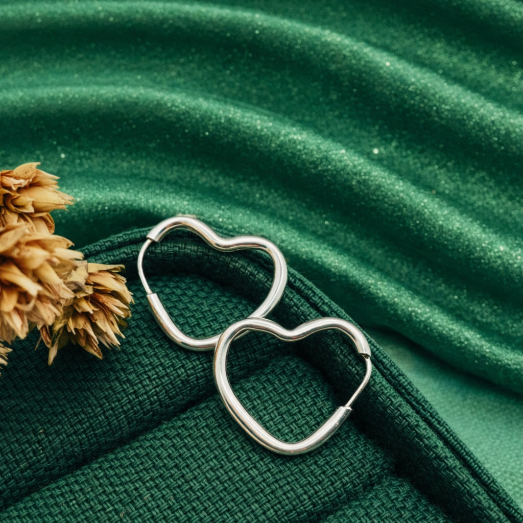 Brinco Prata 925 Legítima Argola Coração TAM P em Oferta na Shopee