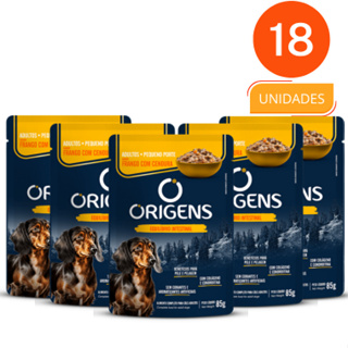 CAIXA 18 UNIDADES - SACHE ORIGENS FRANGO COM CENOURA  - ADULTOS em Oferta na Shopee
