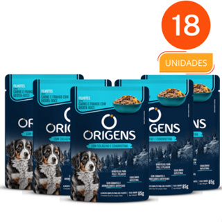 CAIXA 18 UNIDADES - SACHE ORIGENS CARNE E FRANGO  - FILHOTES em Oferta na Shopee