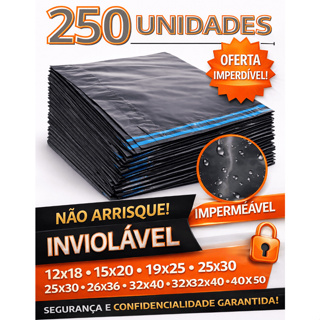 Kit 200 Unidades Envelope Inviolável De Segurança Embalagem Correio Ecommerce Saco Adesivado em Oferta na Shopee
