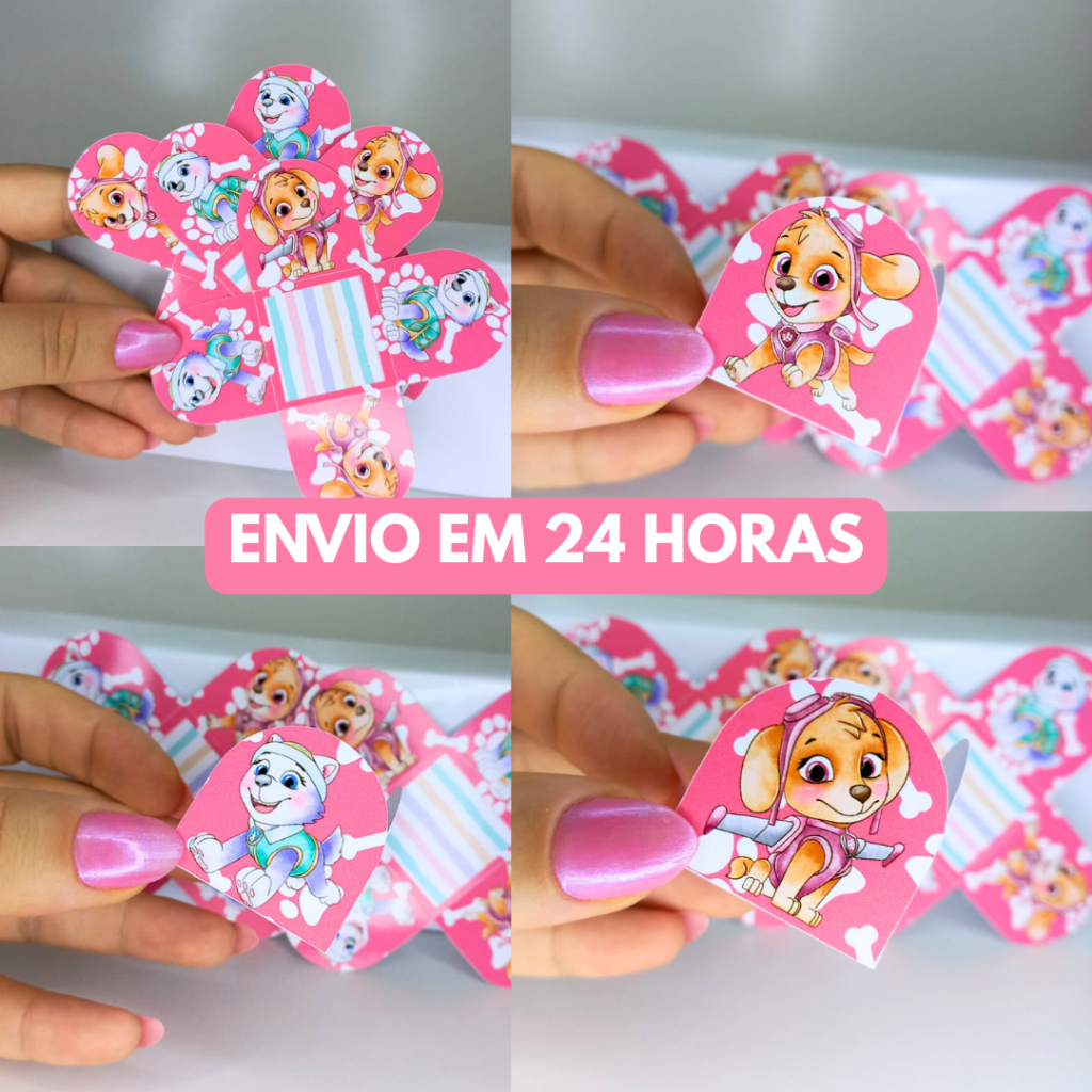 Forminha de Doces Skye e Everest Patrulha Canina Personalizada no Tema / Lembrancinha de Festa / Aniversário / Infantil