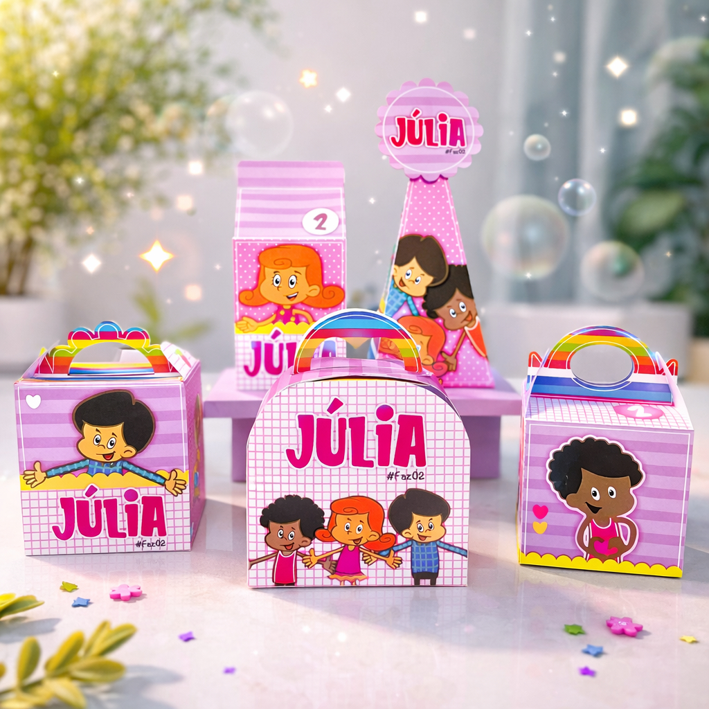 Lembrancinhas 3 Palavrinhas | Caixinhas Personalizadas │ Festa Infantil │ Pronta para Montar
