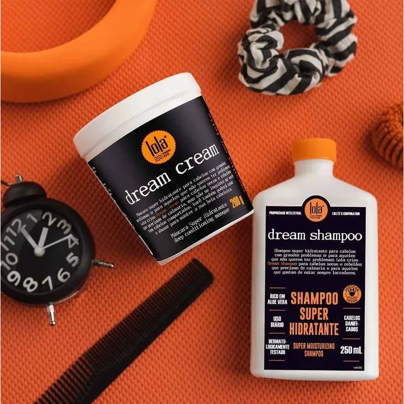 Kit Lola Cosmetics Dream Cream - Shampoo 250ml + Máscara Super Hidratante 450g (2 produtos)