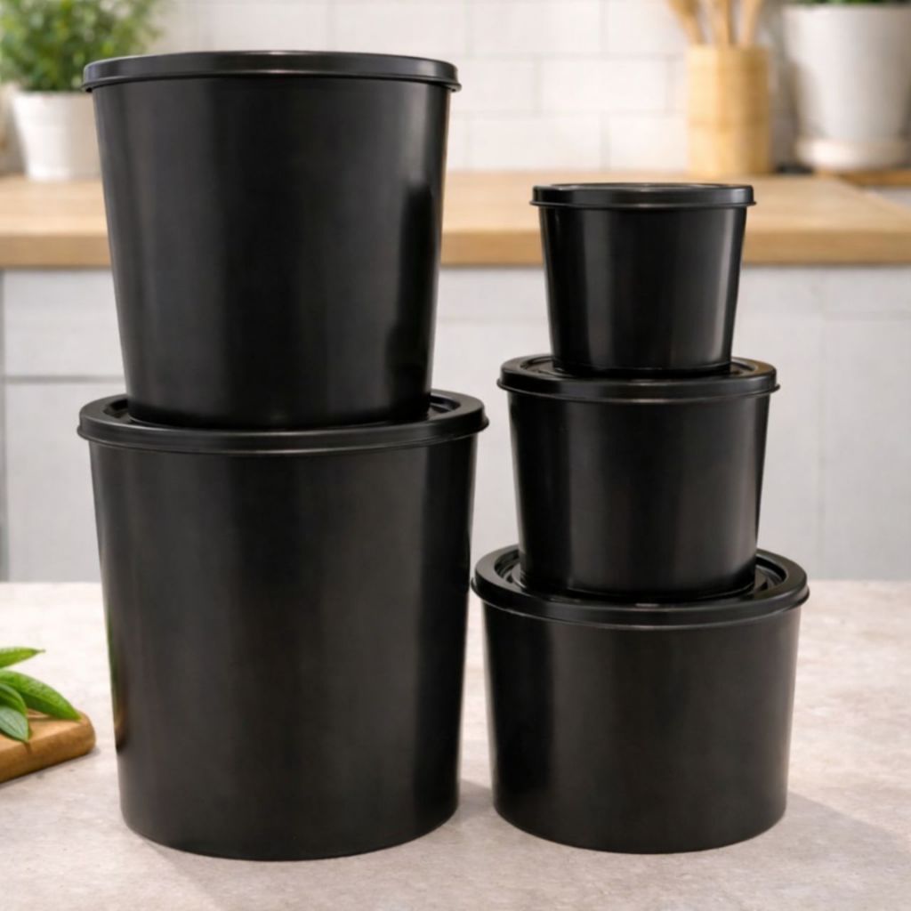 Kit 5 Peças Potes Organizadores Mantimentos Herméticos Cozinha casa em Oferta na Shopee