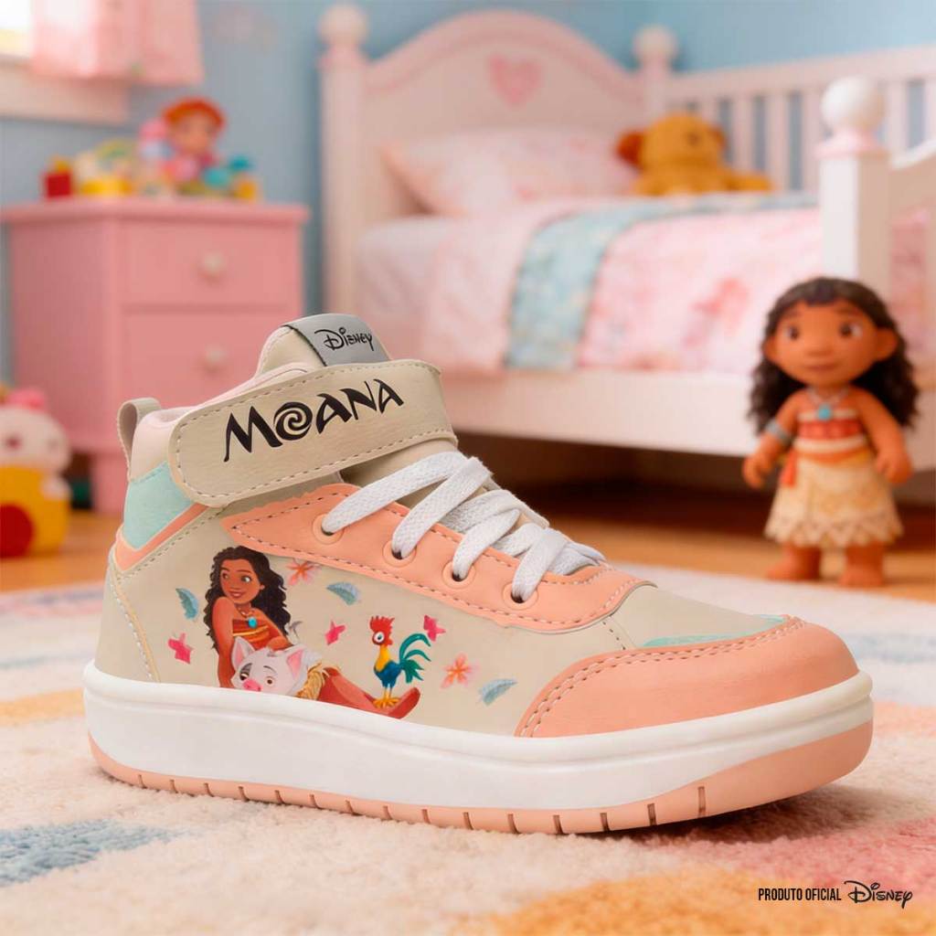 Tênis Cano Alto Moana Infantil 28ao35 Disney Original 11.156J em Oferta na Shopee