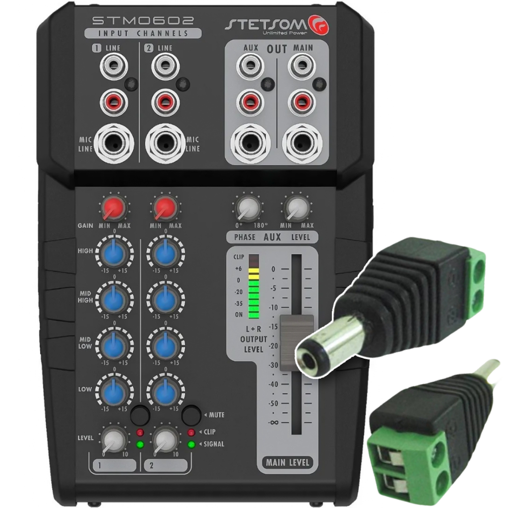 Mesa de Som Automotiva Stetsom STM0602 2 Canais Mixer Equalizador 4 Bandas 12V Profissional em Oferta na Shopee