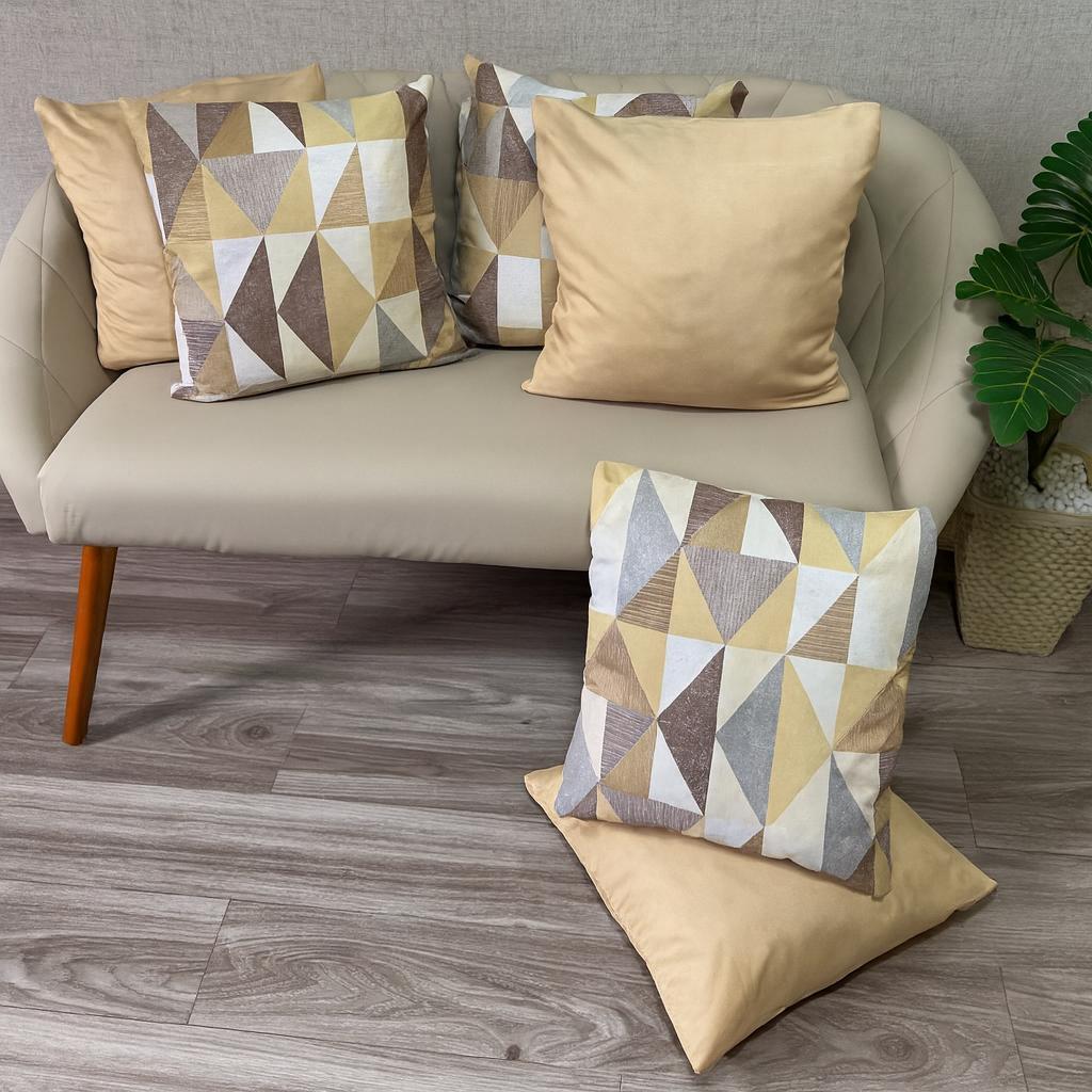 ALMOFADAS DECORATIVAS PARA SOFÁ QUARTO OU SALA KIT c\6UND CHEIAS ENCHIMENTO ESPUMA em Oferta na Shopee