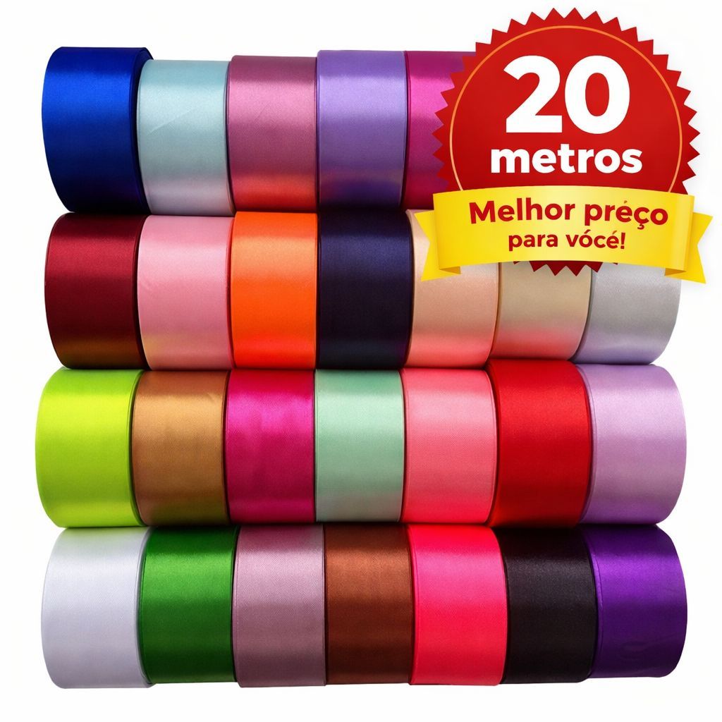 Fita de cetim n 9 38mm Rolo com 10 e 20 metros em Oferta na Shopee