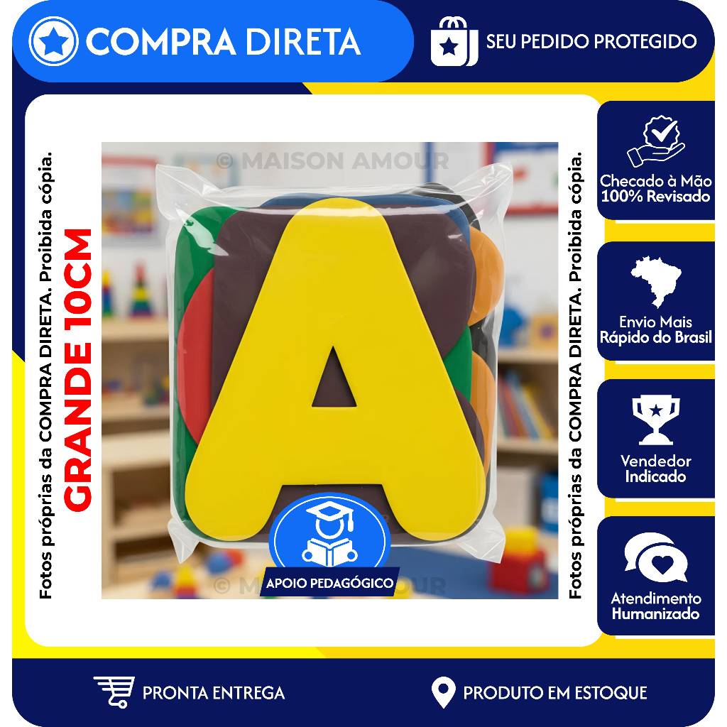 Alfabeto em Eva 36 Letras Eva Grande 10cm Alfabeto Móvel Pedagógico Escolar Ref 101 Coloridos em Oferta na Shopee