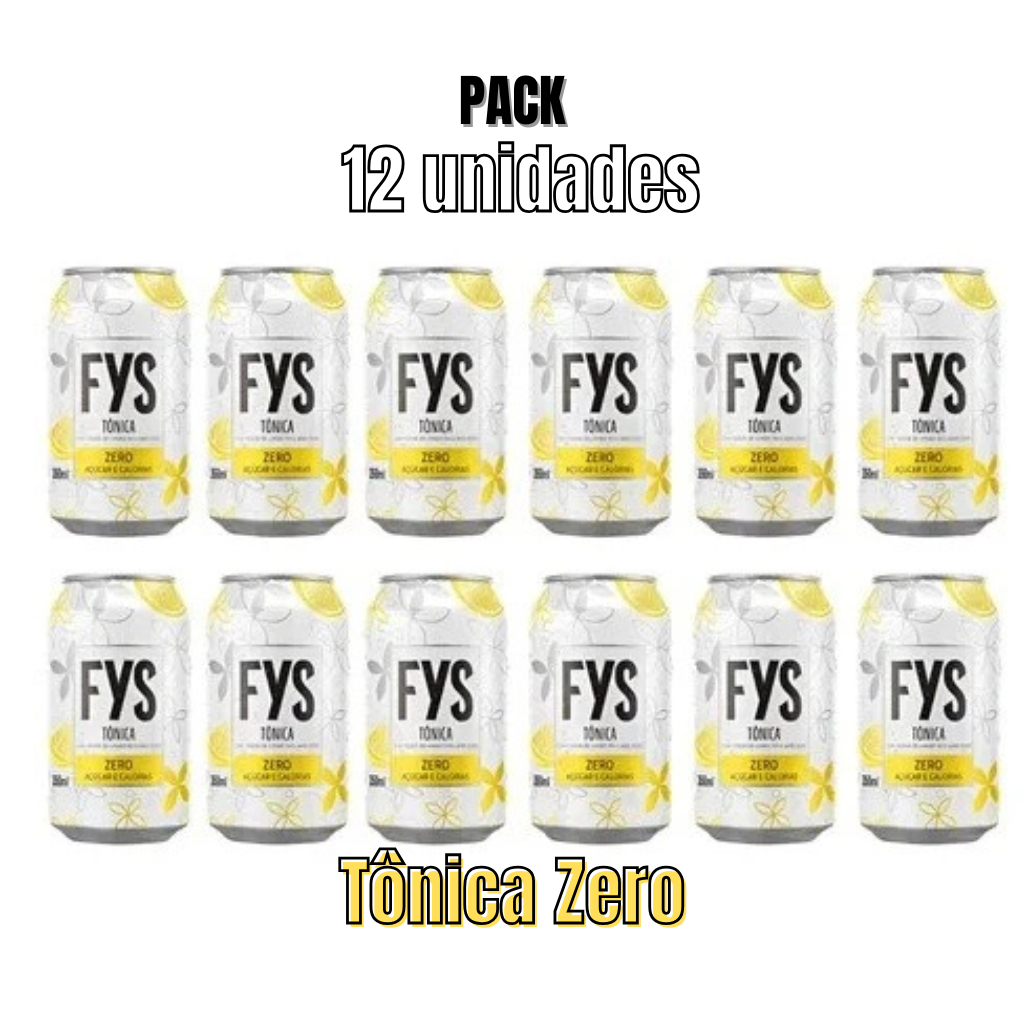 Refrigerante Tônica Zero FYS 350ml – Pack 12 Un em Oferta na Shopee