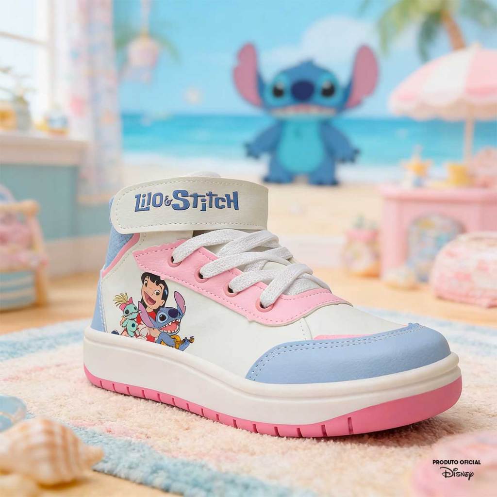 Tênis Cano Alto Stitch Infantil 28ao35 Menina Disney Original 11.157J em Oferta na Shopee