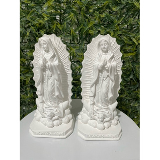 Kit Com 2 Imagem De Nossa Senhora De Guadalupe 20cm - Em Gesso Cru - Acabamento Impecável. em Oferta na Shopee