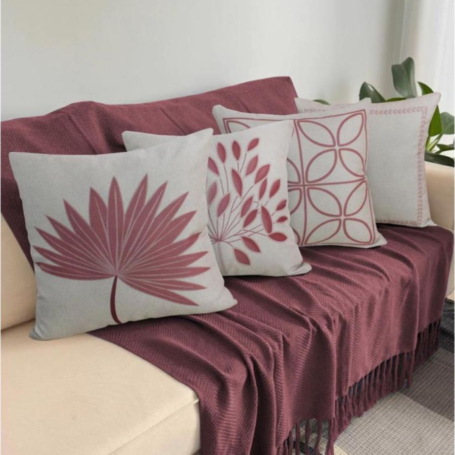 Kit Capas de Almofada Linho 4 Peças Modernas