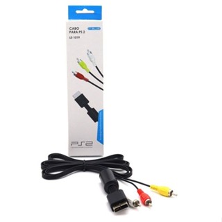 Cabo Áudio E Vídeo Compatível Ps2 1,8m Cor Preto- Cabo Componente Áudio E Vídeo Rca Playstation Ps2 Ps1 Ps3 em Oferta na Shopee