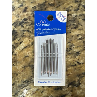 Agulha para costura corrente milward  kit com 12 unidades sortidas em Oferta na Shopee