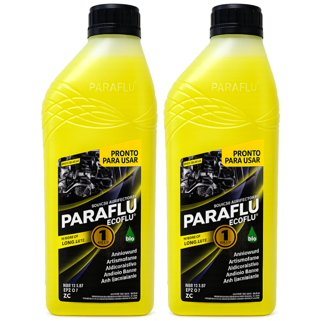 02 Aditivos Água Arrefecimento Radiador Pronto Uso Paraflu Amarelo