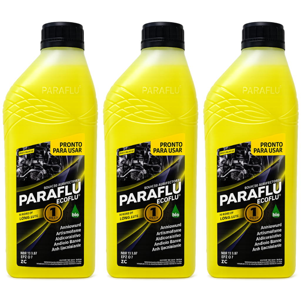 Kit 3 Aditivos Radiador Paraflu Amarelo Orgânico Pronto Uso em Oferta na Shopee