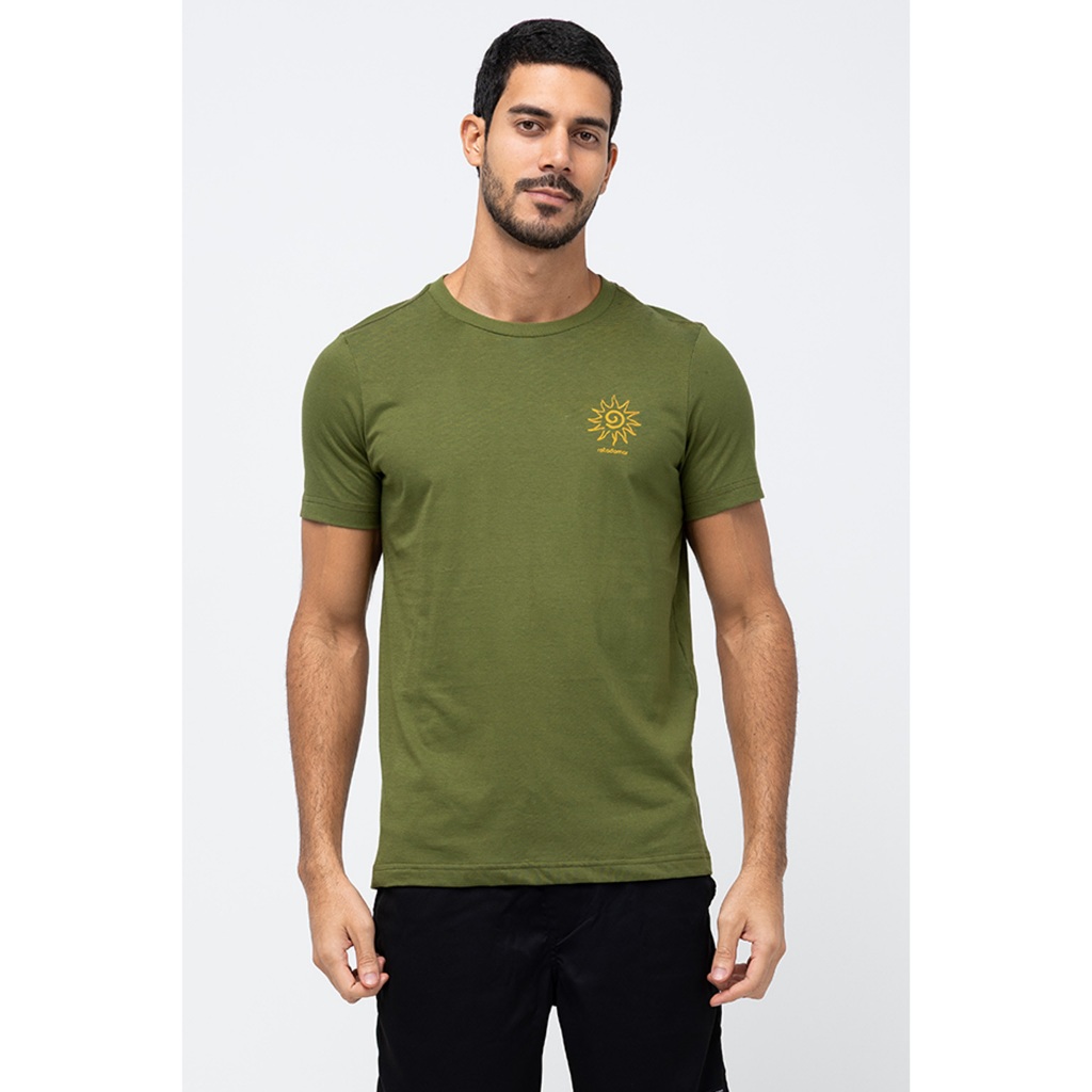 Imagem Camiseta Básica 100% Algodão Masculina Estampada Confortável