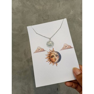 Colar Sol Tag Especial Para Presente Em Aço Prata Não Escurece