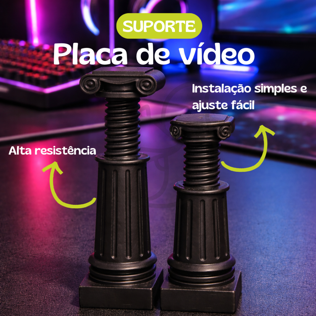 Suporte para Placa de Vídeo GPU Ajustável Personalizada Universal HD PC