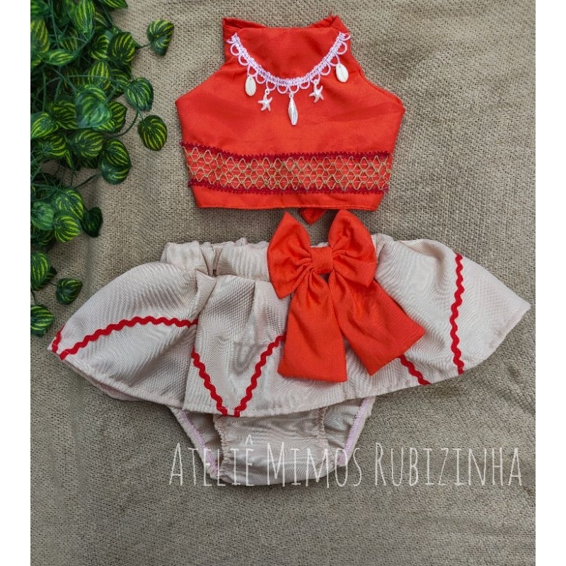 conjunto Moana Baby Artesanal
