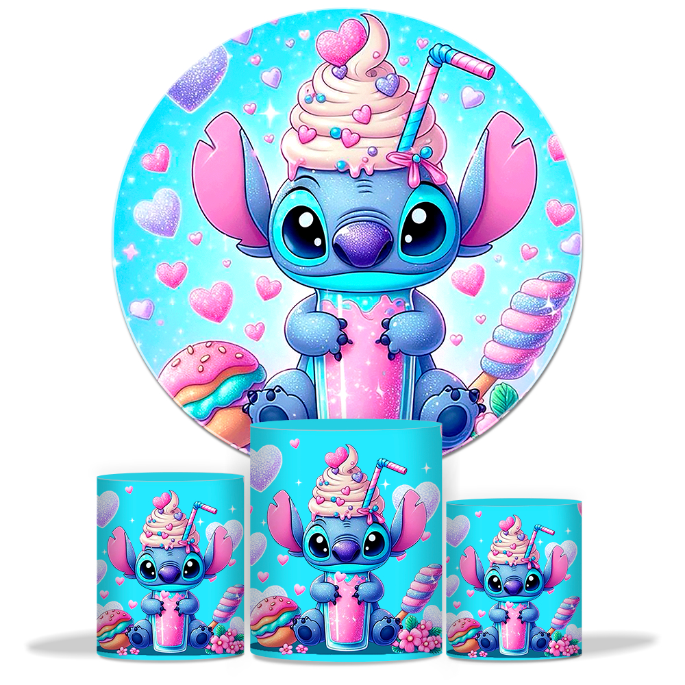 Kit Capa De Painel + Capa De Cilindros Lilo Stitch Painel De Aniversário Painel Para Aniversario Varios Temas Decoração em Oferta na Shopee