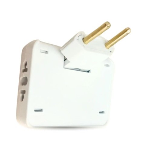 Imagem Adaptador De Tomada Benjamin Articulado Te Universal 2 Pinos