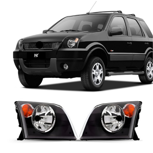 Par/Un Farol Pisca Dianteiro Ecosport 2003 2004 2005 2006 2007 1ª Linha Novo Farolete