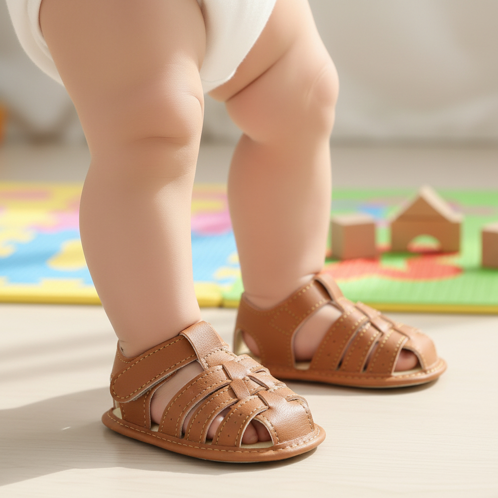 Sandalia Bebê Franciscana para Menino modelo Fechado na frente Confortável Promoção em Oferta na Shopee