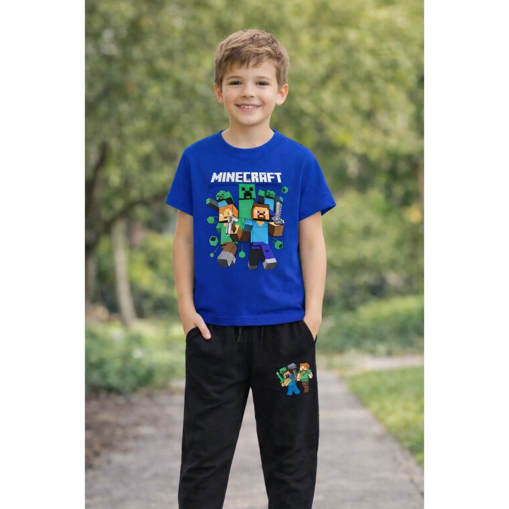 Conjunto Infantil Menino Personagem Calça Moletom Camiseta 100% Algodão