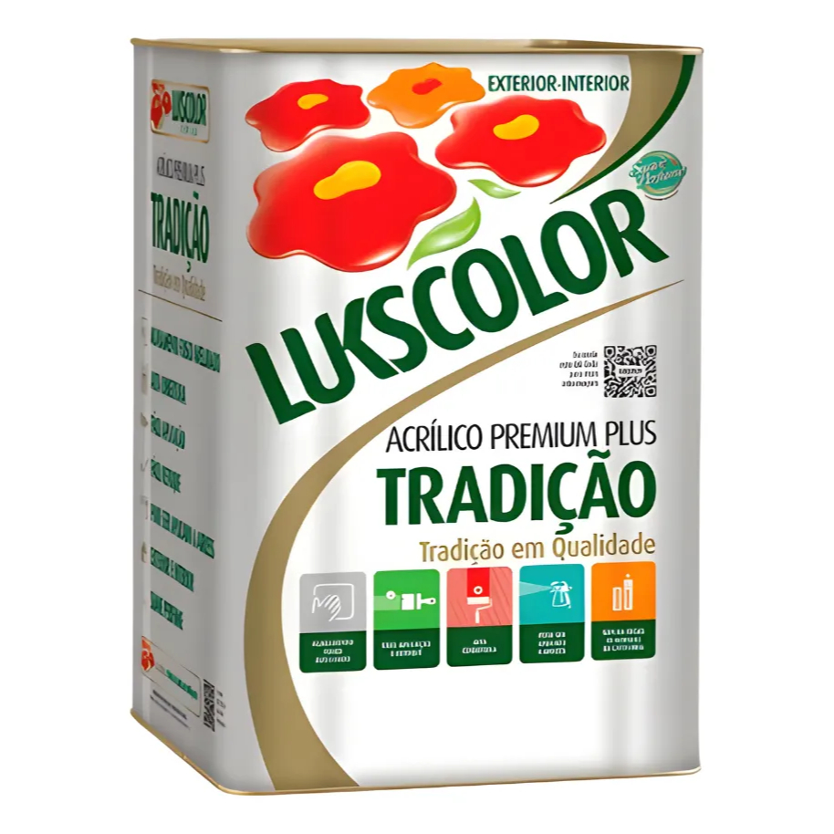 Tinta Tradição Plus Lavável Branco 18l Branco Fosco