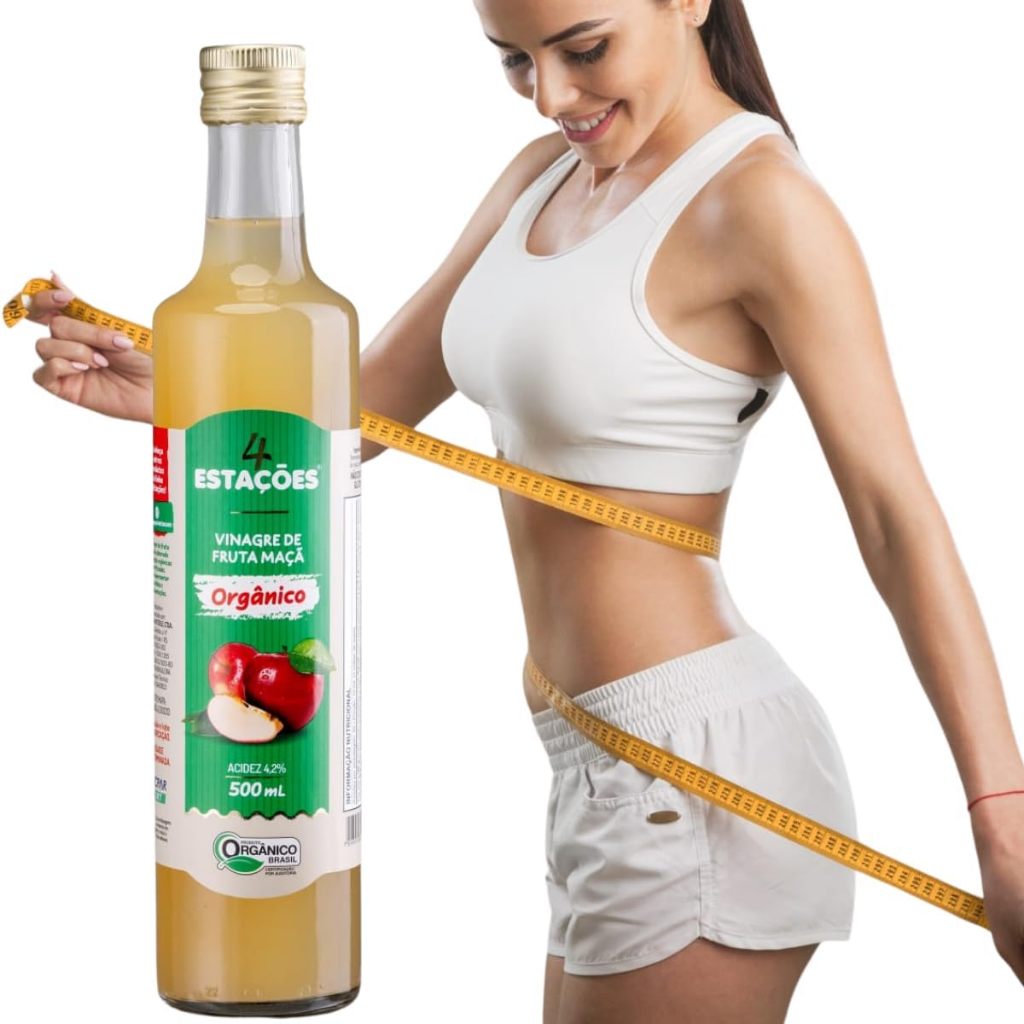 Vinagre de Maçã 4 Estações 100% Orgânico 500ml • Acidez 4% • Natural, sem Conservantes • Saúde e Bem-Estar em Oferta na Shopee