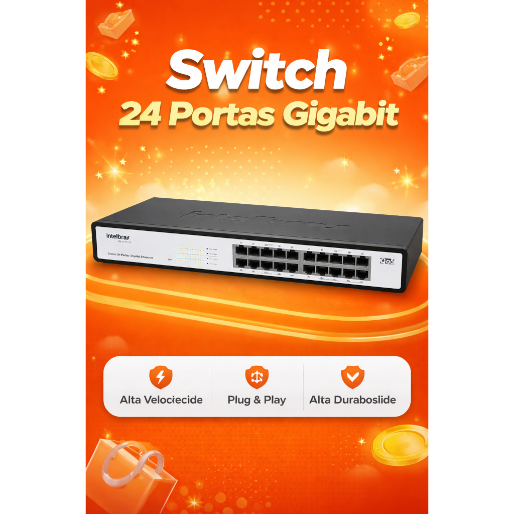Switch 24 portas Intelbras SG 2400 QR