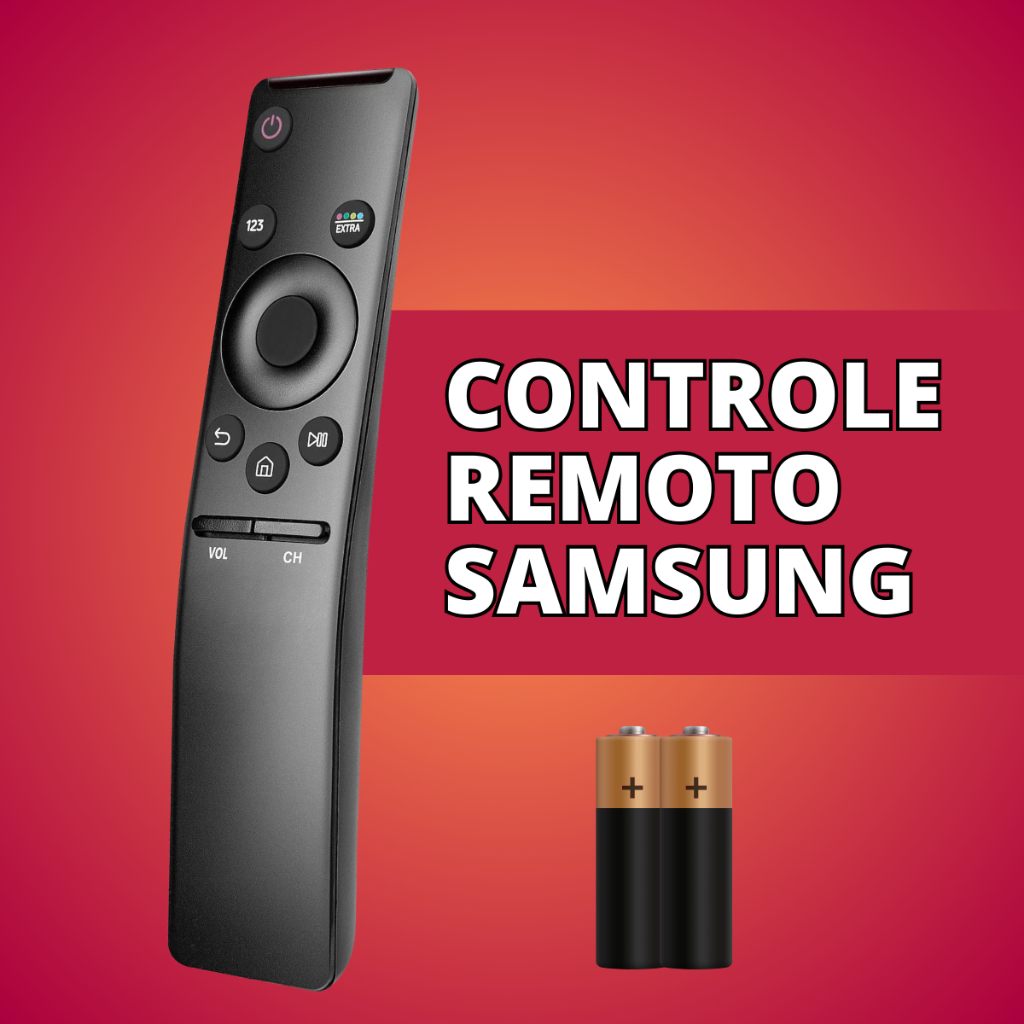 Imagem Controle Compatível Com Samsung Smart TV Com Ou Sem Pilhas - Escolha Seu Kit