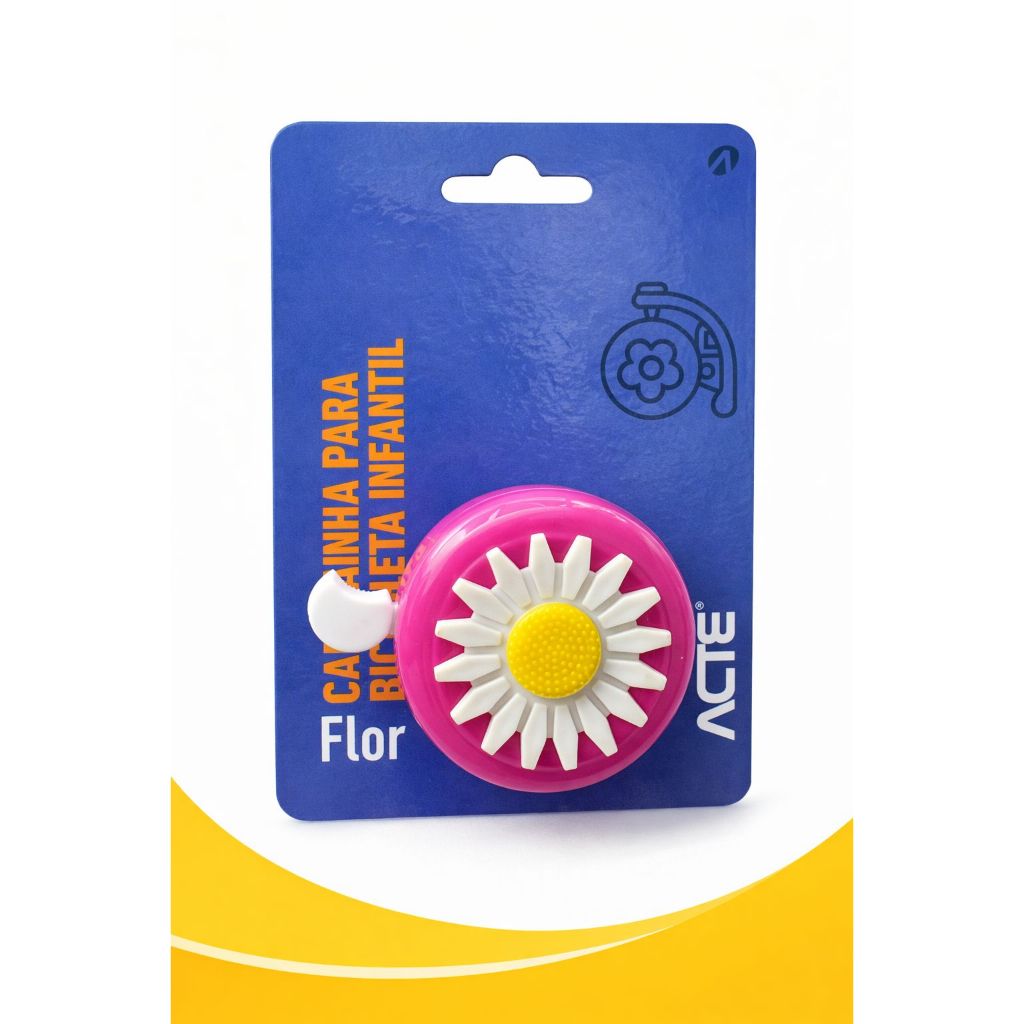 Buzina/Campainha para Bike Infantil Flor Rosa – Acessório Divertido