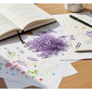 Clips Colorido 2/0 - 100 Unidades - Azul - Verde - Rosa - Roxo em Oferta na Shopee