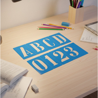 Regua / Molde Letras Número Vazado - Cartazes - 36 Peças em Oferta na Shopee