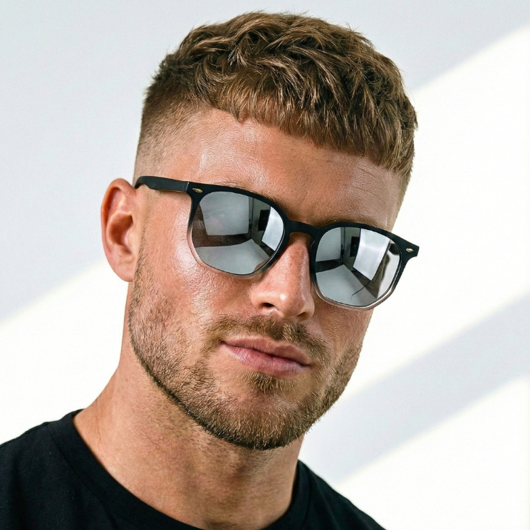 Óculos de Sol Tulum Prata Espelhado Hexagonal Premium Retrô Oldstyle uv400 Unissex