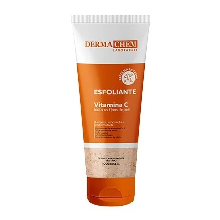 Dermachem Gel Esfoliante Vitamina C 100g Limpeza Profunda Revitaliza e Clareia