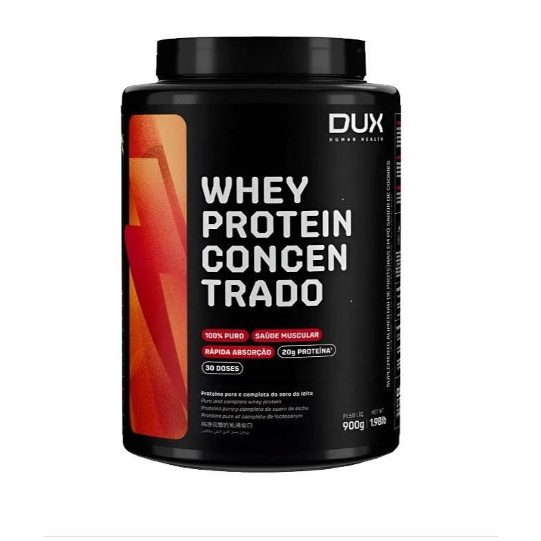 Whey Protein Concentrado Pote 900g Dux Baunilha