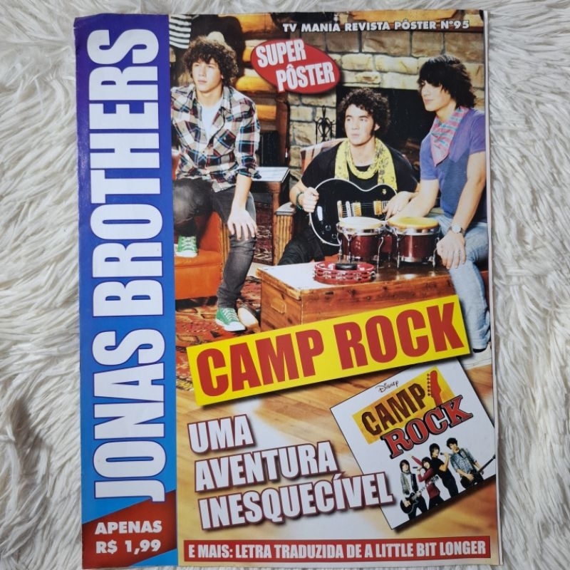 Revista Poster Tv Mania Jonas Brothers Camp Rock (Ler descrição)